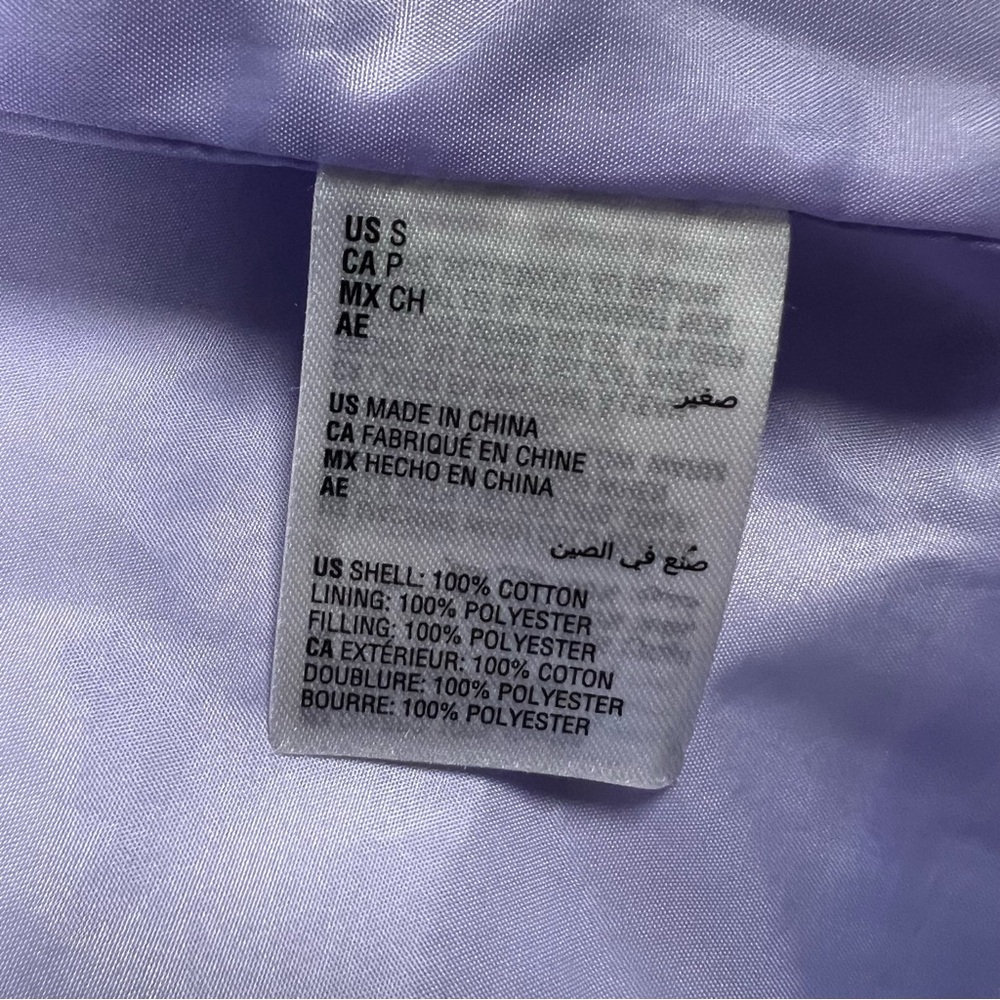 On 34th NWT Purple Channel Quilted Chore Jacket Snap Front Patch Pocket Womens S - Picture 10 of 11